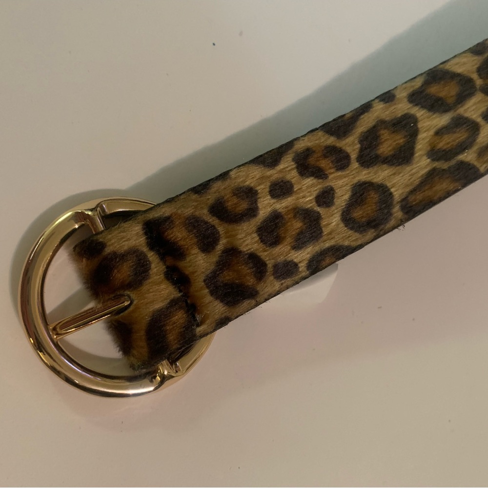 IP blue mohair cheetah print belt - size L